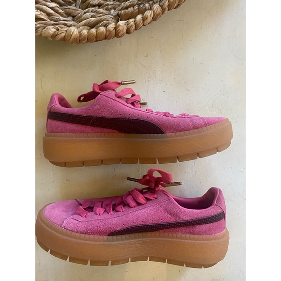 puma suede platform trace block - women's size 7 - Picture 3 of 5